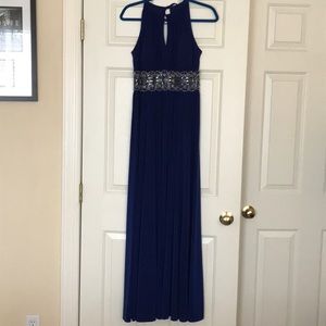Royal blue gown